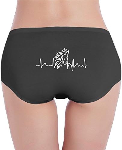KWSISU Horse Heartbeat Women's Underwear Briefs Stretch Bikini Panties