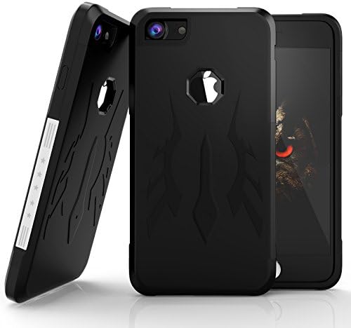 iPhone 8 Plus Case, iPhone 7 Plus Case ADCOOG Dual Layer TPU + Hard PC Heavy Duty Protection Shock Absorption Scratch Resistant Reinforced Corner Frame, Black