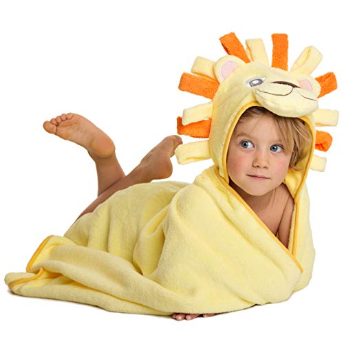 image for Premium Hooded Towel for Kids |Lion Design | Ultra Soft and Extra Larg
