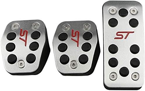 Car Gas Fuel Pedal Set Brake Pedals Rest Foot Pedal Covers for Ford Focus 2 3 4 MK2 MK3 MK4 RS ST Kuga Escape (Color : MT Without Rest)