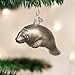 Old World Christmas Manatee Glass Blown Ornament for Christmas Tree