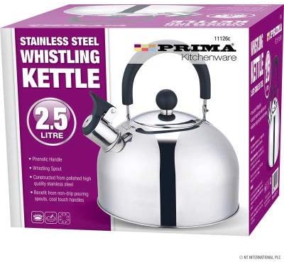 Whistling Kettle 2.5 Litre Stainless Steel Silver, 7 Litres - Image 3