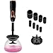 Professional Makeup Brush Cleaner and Dryer, Electric Spinning Make up Brush Machine Tool Portable Cosmetic Clean Device Large Cleaning and Drying Set with the Holder Stand Kit for Dry(Black)
