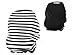 Reversible 2 covers in 1 Versatile Stretchy Multi-Use Baby Car Seat Cover Canopy, Infinity Nursing Cover, Shopping Cart Cover, High Chair Cover for Boy or Girl - Includes a Carry Bag, Gift Ready