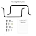 Wall Mounted Adjustable Durable Steel Clothes Rack Set of 2 Drying and Hanging Closet Bar Rail Organizer (Black)