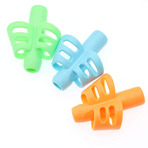 Two-Finger Pencil Grip, 2018 New Design Breakthrough Training and Cultivate Children Pencil Holder Pen Writing Aid Grip Posture Correction Tool 3PCS/Set Children Stationery Gift. - Thumbnail 2