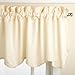 Lorraine Home Fashions Whitfield 52-inch by 18-inch Scalloped Valance, Ivory