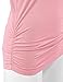 Made By Johnny MBJ WT822 Womens 3/4 Sleeve with Drape Top XXL Pink