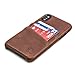 Dockem Exec Wallet Case for iPhone X/XS: Slim Vintage Synthetic Leather Case with 2 Credit Card/ID Holder Slots, Simple Professional Snap On Cover [Brown]