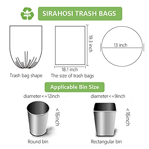 Small Trash Bags 4 Gallon Biodegradable, Compostable Bathroom Trash