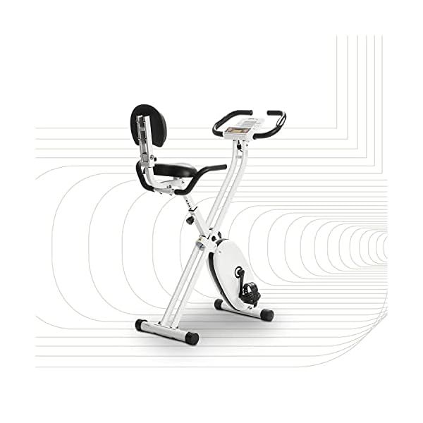 SportPlus-X-Bike-with-Heart-Rate-Monitor--Maintenance-Free-Magnetic-Brake-System-with-8-Resistance-Levels SportPlus folding exercise bike for home, optional with app control, backrest, pulse measurement, manual or computer…