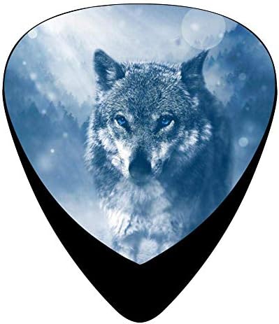 Bokeh Wolf Guitar Picks Celluloid Print Boys Complete Assorted 12 Pack