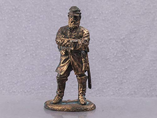 Jackson "Stonewall" Confederate General Civil War in 1865 in the United States. 54mm collectible statue. Copper figur sculpture Gift for man