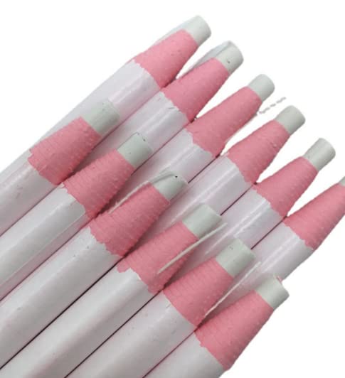 12pcs Wax Pencils Peel-Off Markers for Metal, Glass, Fabric (White) by Grease Pencils