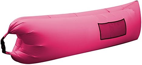 Amazern Premium Inflatable Lounger - Air bed Hangout Bean Bag, Outdoor or Indoor Air Sleeping Sofa, Couch, Portable Waterproof Compression Sacks for Camping, Beach, Outdoor, Indoor - PINK