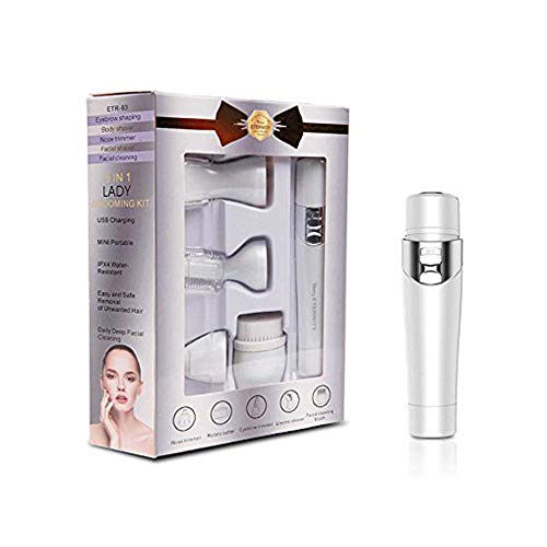Women's Epilator Painless Rechargeable Electric Hair Remover for Eyebrow Nose Armpit Face 5 in 1