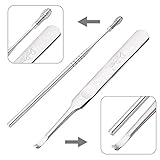 Ear Wax Pick Remover Curette for Build Up Impacted Earwax. Medical Grade Ear hygiene Care Kits Scooping Out Instead of Pushing In Deeper Sturdy & Durable Surgical Stainless Steel with Instructions