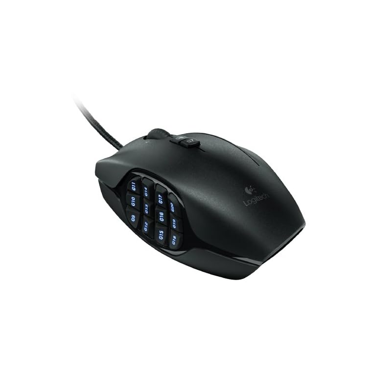 Logitech G600 MMO Gaming Mouse, RGB Backlit, 20 Programmable Buttons