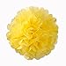 Yellow Navy Blue White Sliver Bridal Shower Decorations-16 pcs of Tissue Paper Pom Pom Paper Lanterns Yellow Navy Blue Themed Party Wedding Baby Showe Decoration (Yellow,Navy Blue,White,Sliver)