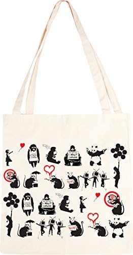 Banksy Mixed Graffiti Cotton Tote Bag