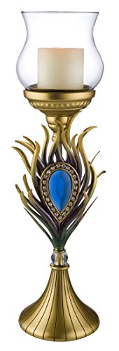 OK LightingPeacock Plume Candleholder Candle Not Included