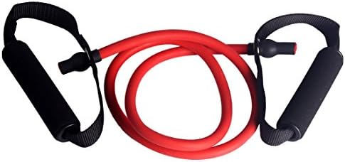 Andux Land Pilates Resistance Tubing with Deluxe Foam Handles TLD-15 (Red 35 lbs)