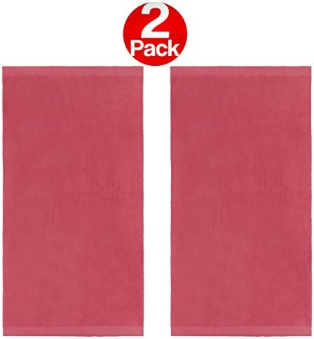 KAUFMAN - 30 X 60 VELOUR BEACH AND POOL TOWEL 2 PACK (Coral)