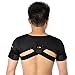 Double Shoulder Support Belt, Neoprene Adjustable Brace Correction Band for Protector Shoulder Injury Prevention and Help Recovery (S)