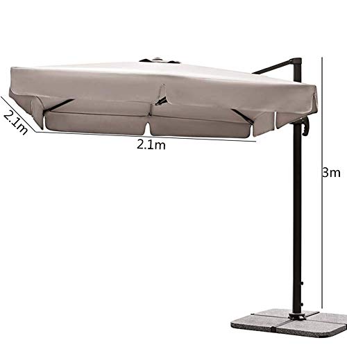 UWY Tischschirm Sonnenschirm 210 x 210 cm quadratischer Garten Sonnenschirm Sonnenschutz Kippmechanismus Polyester… – Bild 3
