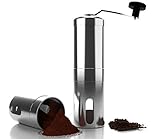 Top Rated Manual Coffee Grinder Maker Best Spice & Coffee Bean Grinder Stainless Steel Blades Adjustable Portable