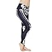 Ensasa Women's Fashion Digital Print Black White Skeleton Spandex Leggings (XX-Large, Black)
