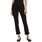 Lysse Women’s Pull-On Boyfriend Jeans – Mid Rise Stretch Knit Denim Pants, Slim Straight Cuffed Jeans for Women