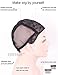 TANYAWIGS Large Black Superfine Wig Cap for Making Wigs With Adjustable Strap And Spare Combs Easy DIY Swiss Lace Perfect Fit (23.5