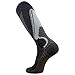 Pure Athlete High Performance Wool Ski Socks - Thermal Warm Merino Wool OTC Sock, Men Women (1 Pair - Black/Grey/Silver, Medium)