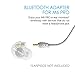 MEE audio BTC1 Bluetooth wireless adapter cable for MX PRO Series and M6 PRO in-ear monitors with Qualcomm aptX technology, microphone, and remote (Clear)