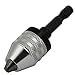 1/4 Inch Hex Shank Keyless Drill Chuck Quick Change Adapter Converter 0.3-6.5MM (Silver)