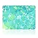 Unik Case-Gradient Ombre Scattered Turquoise Triangular Galore Ultra Slim Light Weight Matte Rubberized Hard Case Cover for Macbook Air 13