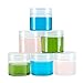 Clear Plastic Jar Containers, Pack of Plastic Storage Jars with Foam Liner By Stalwart - For Travel, Creams, Liquids, Makeup and Organization