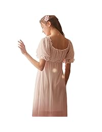 Camisón de verano para mujer, de encaje, estilo vintage, estilo victoriano