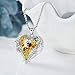 NEWNOVE Butterfly Love Heart Necklaces for Women Necklace Jewelry Gifts for Her on Anniversary/Christmas/Birthday Gifts for Women Mom Grandma Wife (Yellow)