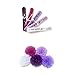 Paper Pom Poms Paper Flowers for Party Decorations Wedding Decor Purple Party Decorations and Outdoor Decoration- 15 Pcs of 8, 10, 14 Inch