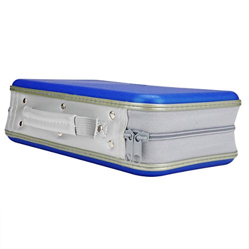 CD DVD Wallet, Wismart 96 Capacity Heavy Duty Sturdy DVD Storage Hard Shell CD Disk Holder DVD Case VCD Wallets Blu-ray Media Case Storage Holder Organizer Wallet,96 Capacity (Blue) - Thumbnail 4