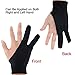 Mudder Tablet Glove Artist Anti-fouling Drawing Glove for Tablet, Pad and Art Creation, Black, 2 Pieces