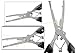 Booms Fishing F1 Fishing Pliers 5-in-1 Multi-Tool Made by 420 Stainless Steel Blue with Coiled Lanyard and Sheath