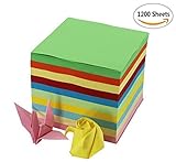 1200 Sheets Fireboomoon Double Sided Origami Paper, 2 3/5 inches square (6.5 by 6.5 cm, or about 2 3/5 inches by 2 3/5 inches ) With fruit fragrance.