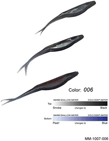 Smartbaits Mighty Minnow, Softbait Lure - CHANGES COLORS! (8-pack)