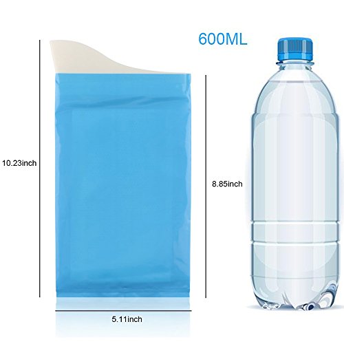 kecho Disposable Urine Bags Camping Pee Bags for Travel Urinal Mini Toilet Super Absorbent Traffic Jam for Men Children Pregnant Woman, 8 Pcs Urine Bags and 5 Pcs Female Portable Urination Device
