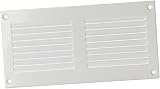 EUROPLAST 200x100mm White Metal Air Vent Grille with Insect Mesh 8x4" view 7