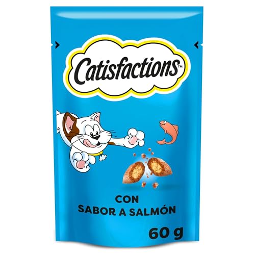 Mars Catisfactions Premios para Gatos, Sabor Salmón (Pack de 6 x 60g)
