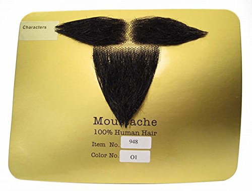 Men's Goatee Beard and Mustache plus Adhesive (Black)